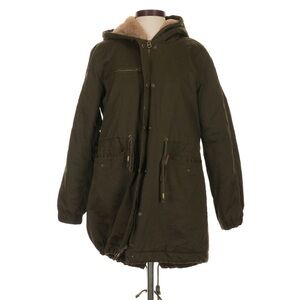 Lucky Brand Olive Green Hooded Parka Coat NWT